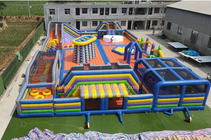 Giant air bouncer inflatable theme park FWF178