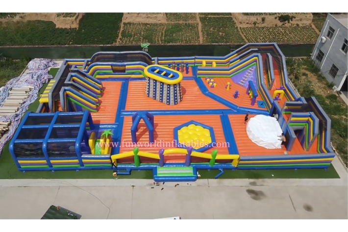 Giant air bouncer inflatable theme park FWF178