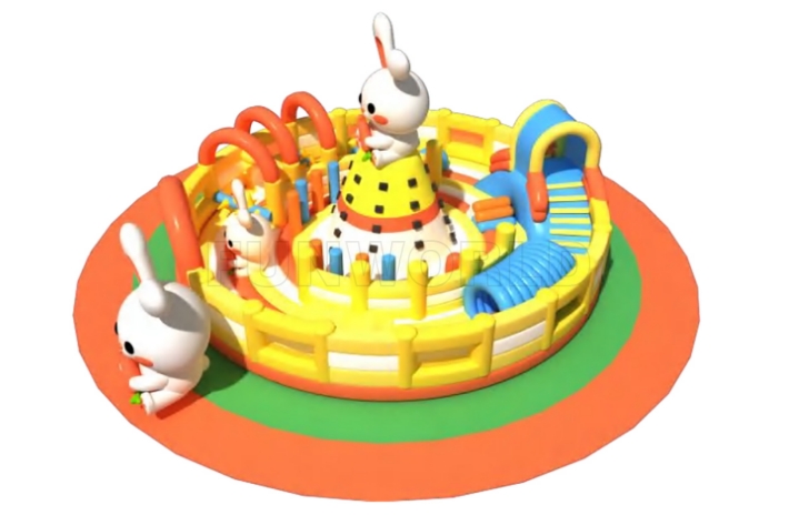 Round Colorful Shrimp Playground With Animal FWND35