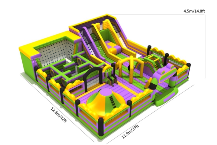 Inflatable Structure Slide Obstacles Course FWND72