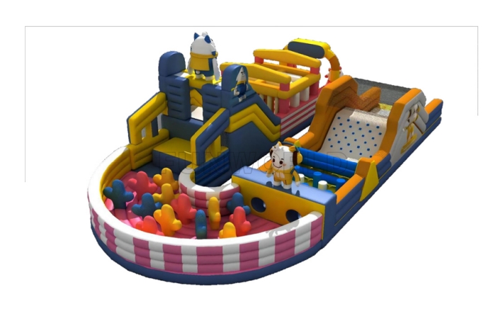 Huge Outdoor Inflatable Obstacle Course For Adult And Kids FWND76