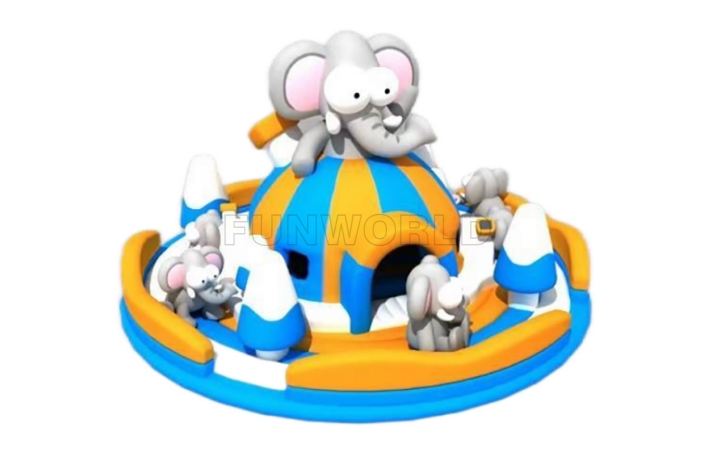 Zebra Panda Giraffe Bear Elephant Round Fun City FWND78